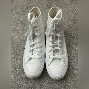 All White Hightop Converse